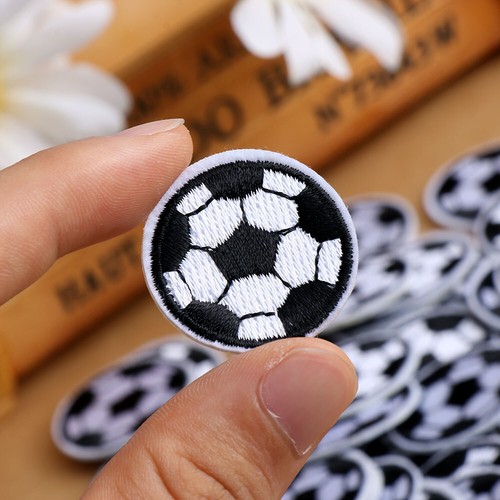 Clothes Handmade Jeans Appliques Iron on Stickers Embrioidered Football Patches - Picture 7 of 9