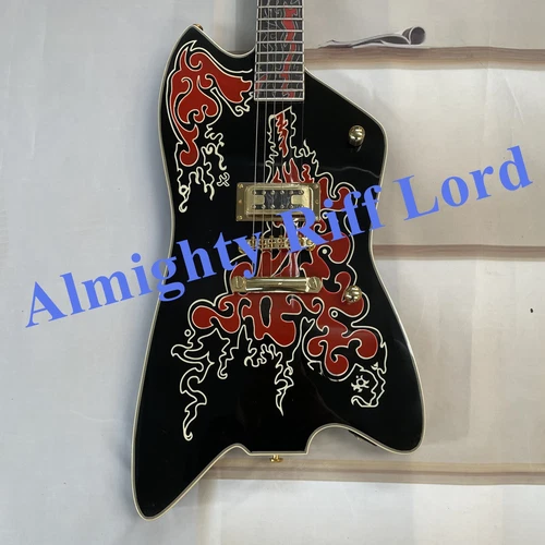 Black gReTCH Electric Guitar Gold HARDWARE totem body Free ship