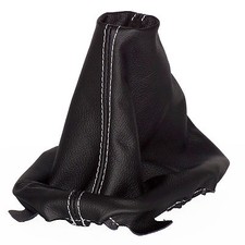 Schaltsack Schaltmanschette passend für Audi A2 Bj. 1999-2005 weiße Naht Leder