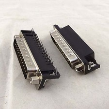 5x DB25 25 Pin Male D-SUB Right Angle PCB Solder Cable Adapter Connector 2 Rows
