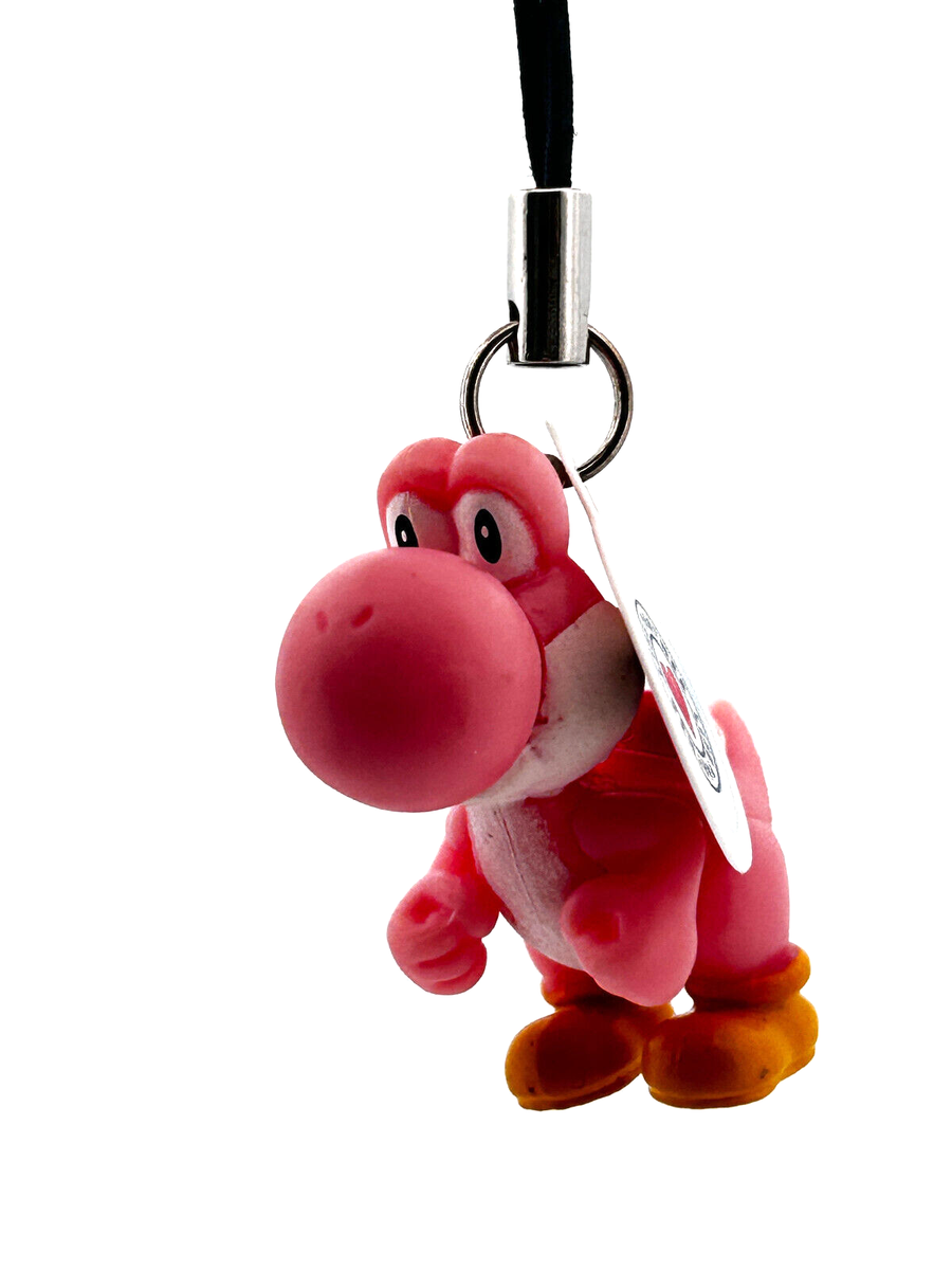 Pink Yoshi Super Mario Bros Wii Mini Figure Strap Mascot Japanese