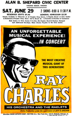 Ray Rauch Virginia Ray Charles - Virginia Beach VA - 1963 - Poster | eBay