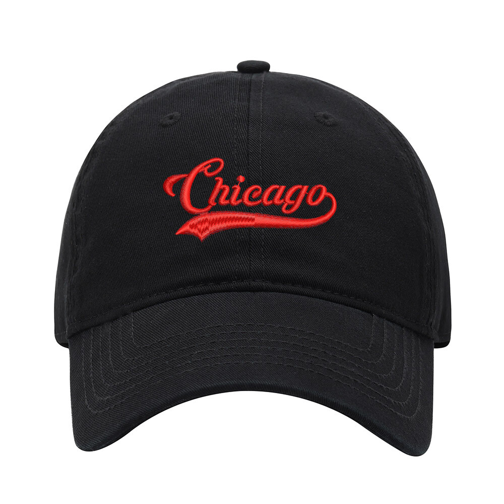 Baseball Cap Men Chicago Embroidered Washed Cotton Dad Hat Baseball Caps