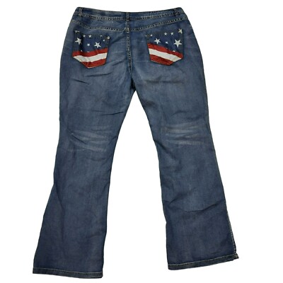 Jeans American Flag Pocket Blue Jeans Light Wash Denim 3XL | eBay