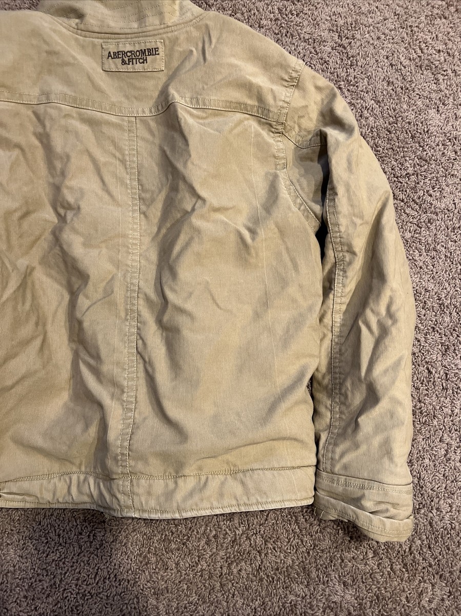 Abercrombie & Fitch High Pile Fleece Lined Khaki Adirondack