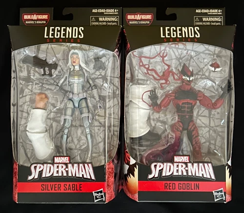 Marvel Legends Series Spider-Man Duende Rojo y Sable Plata BAF Kingpin