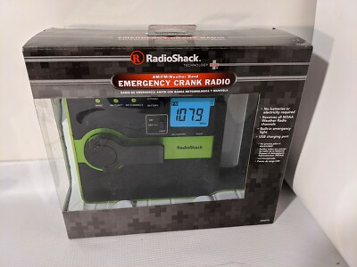 Radio Shack Notfall-Kurbelradio AM FM Wetterband USB-Ladeanschluss - NEU