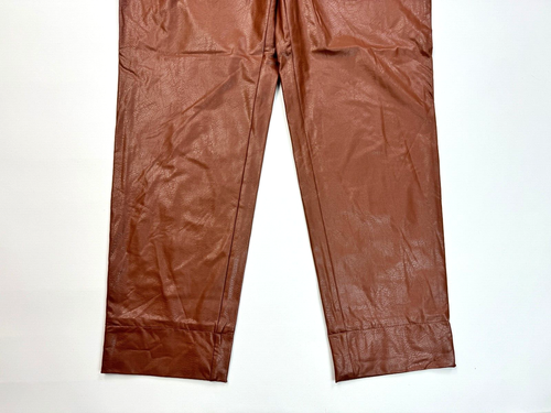 Lysse Vegan Faux Leather Trouser Women S NWT TummyControl PocketPant SAMPLE RARE - Picture 4 of 13