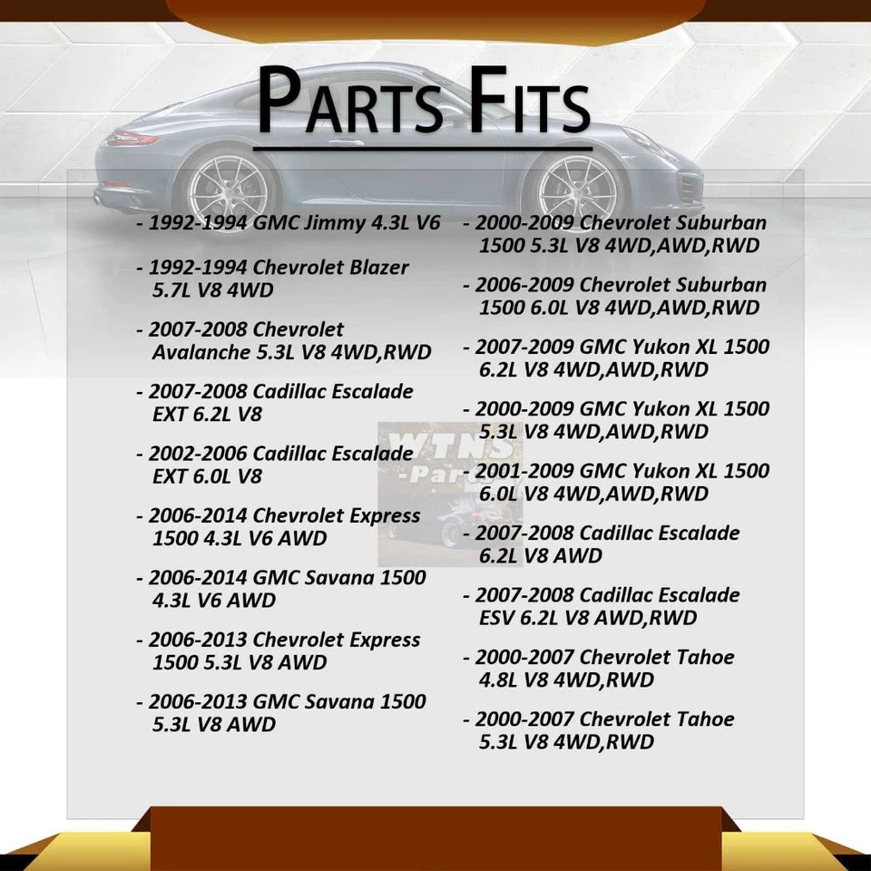 Front Rear Shaft All Joints U-Joints 4PCS For 2006-2013 GMC Savana 1500 5.3L AWD - Image 2 of 4