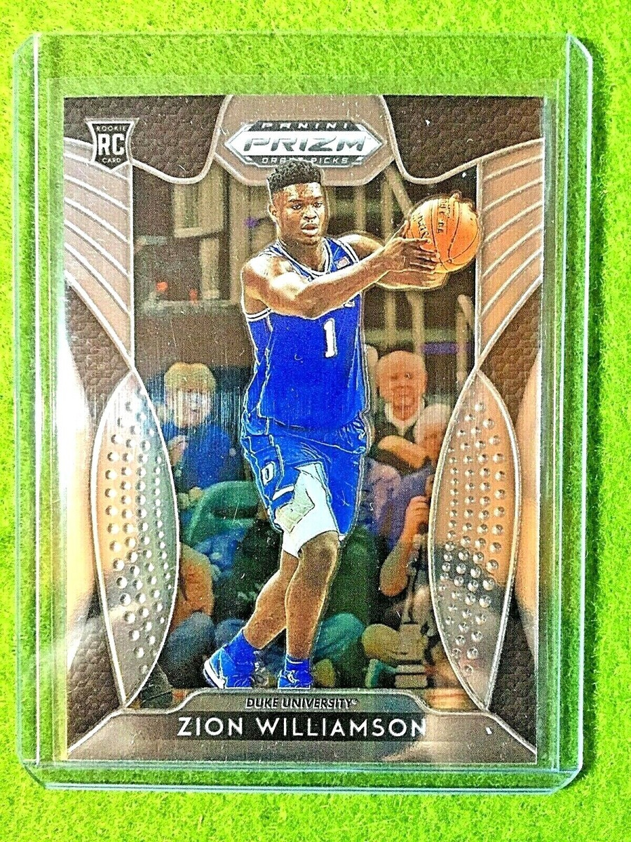 ZION WILLIAMSON PANINI PRIZM ROOKIE CARD JERSEY #1 DUKE RC