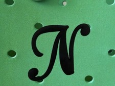 Black Letter N Initial Bogg Bag Charm Rubber Beach Tote Accessory New