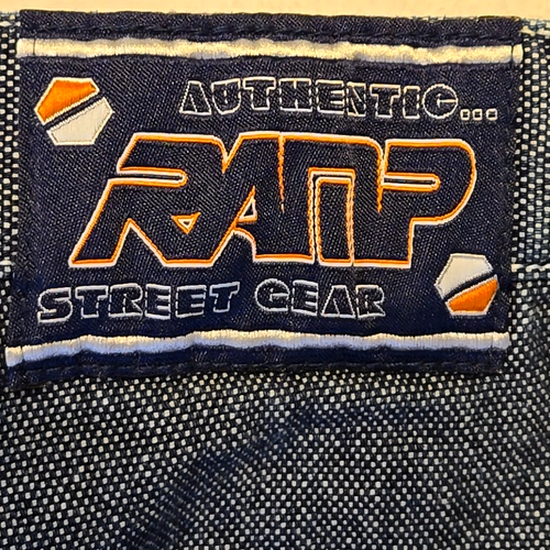 Vtg Ramp Street Gear Baggy Y2K Blu Jeans 32X31 Skate (Actual 30"x29") Carpenter - Picture 2 of 19