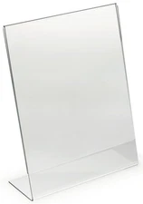 Dazzling Displays 5 Acrylic 8.5" x 11" Slanted Picture Frame Holders
