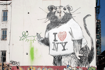 /" I Love NY/" rat by Banksy Canvas Art Print