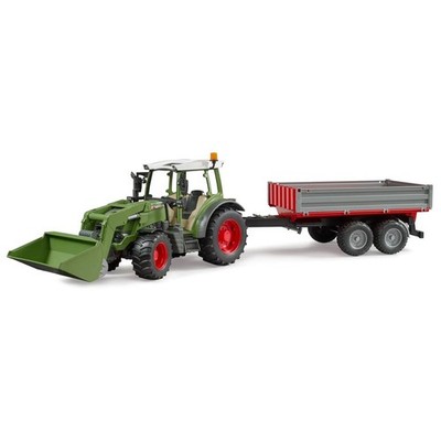 Bruder 1/16 Fendt Vario 211 MFD Tractor w/  Front Loader & Tipping Trailer 02182