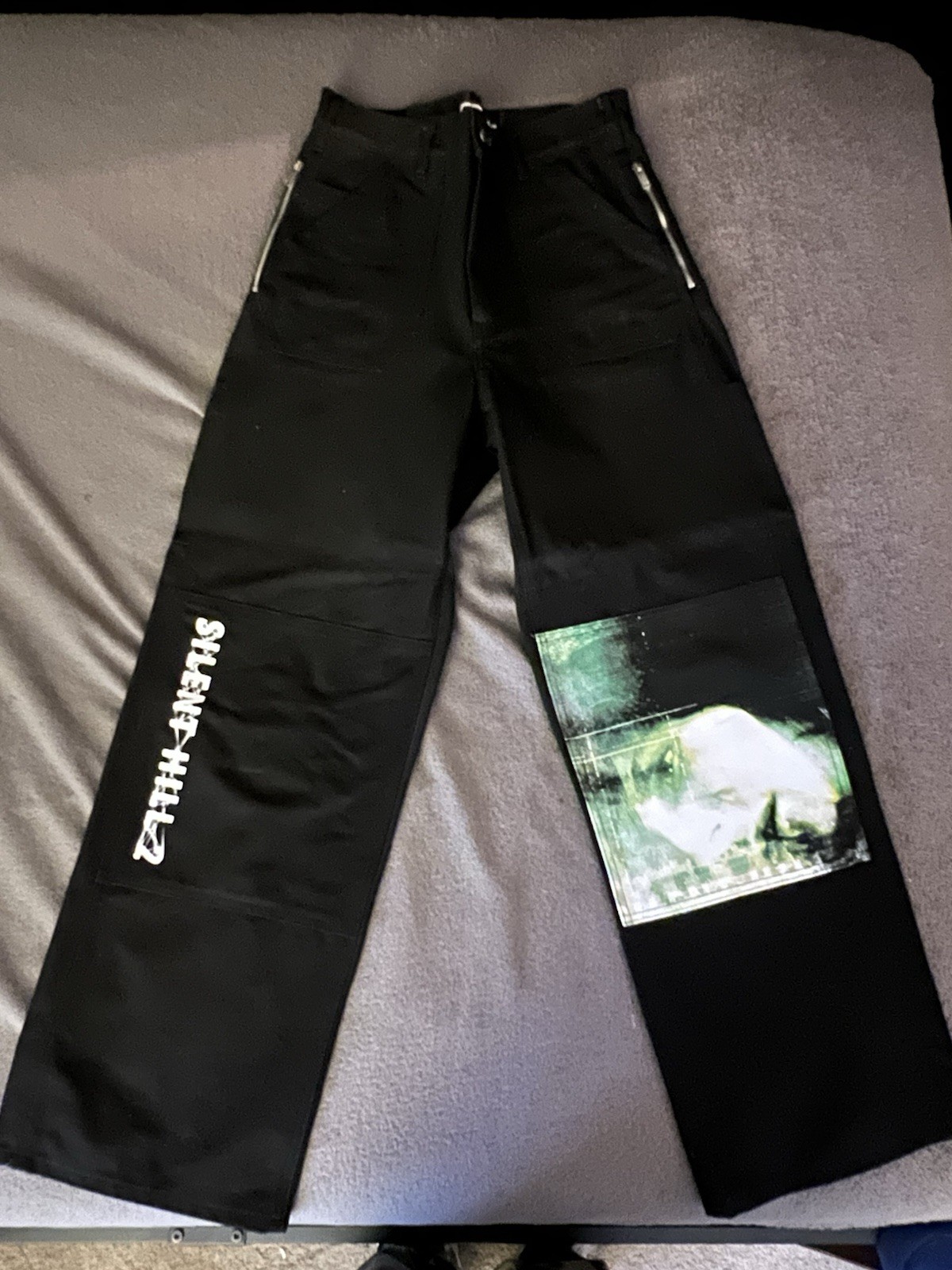 Online Ceramics x Silent Hill 2 Black Double Knee Work Pants-image