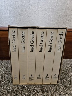 Vintage SC Insel Goethe Werkausgabe Volumes 1-6 Complete Set Works in German