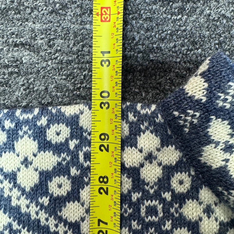Cárdigan nórdico vintage Dale of Norway isla de lana suéter tejido para mujer - L azul Foto 4 de 4