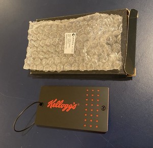 New Kelloggs Company Black & Red Baggage Tag