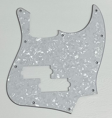 White Pearl Pickguard Scratch Plate For Fit Top Jazz Bass With PB Pickup Guitar