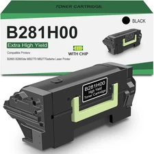 B2865 B281H00 High Yield Toner Cartridge Replacement for Lexmark B281H00 Blac...