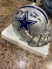 Dallas Cowboys Mel Renfro Signed Ridell Mini Helmet HOF 96 Auto Inscription BAS