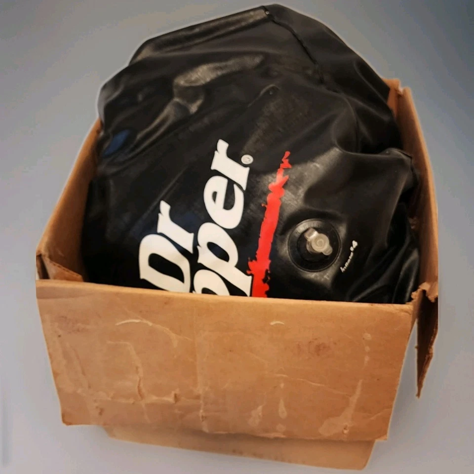 Vintage Dr Pepper Promotional Inflatable Heavy Duty Black Vinyl Chair - Image 2 of 4