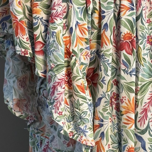 Rachel Zoe Large Womans Dress Summer Mini Short BoHo Ruffle Flutter Short Sleeve