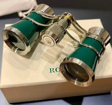 ROLEX Binocolo Opera Teatro Vintage Placcato Oro Verde RARO NUOVO Giappone