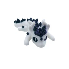 3D Printed Cute Baby Crystal Dragon Articulating Mini 2.75 Inch US Made Custom
