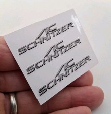 3 X Schnitzer Schriftzug Logo AC Schnitzer Emblem Aufkleber Sicker 