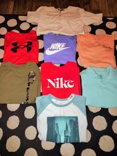 Nike Under Armour Champion Boys T-Shirts Polo Shirts Graphic Logo Sleeve