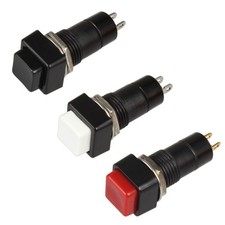 Druckschalter EIN-AUS 250V 1A AC mini Einbau-Schalter verschiedene Farben 230V