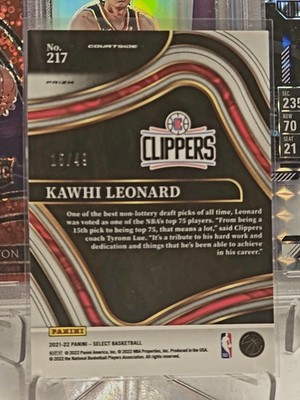 Kawhi Leonard 2021-22 Select H2 Courtside Red Disco Parallel 15/49
