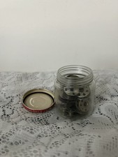 Jar Of Metal Bobbins Some Used Some With Thread