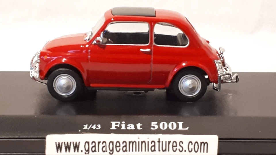 FIAT 500L ROUGE CARARAMA OLIEX REF 15850 ECHELLE AU 1/43 EME VOITURE COLLECTION - Photo 3/4