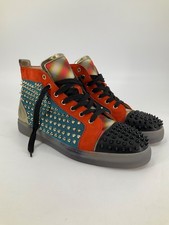 CHRISTIAN LOUBOUTIN LOUIS SPIKES HIGH TOP SNEAKERS SIZE: 44