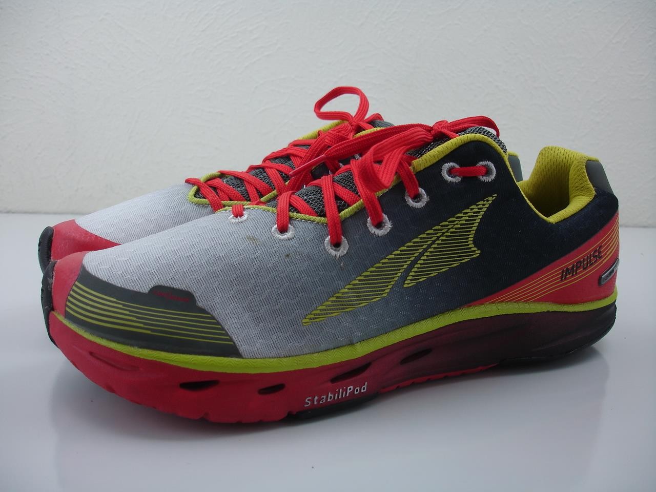 Scarpe da corsa uomo tg 10 5 M Altra Impulse grigio rosso giallo sneaker zero drop