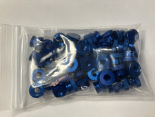 1/4-20 x 3/8" Knurled Thumb Nuts 50 Pieces Aluminum Blue Anodized