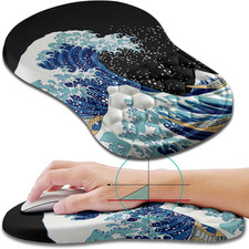 Ergonomic Mouse Pad Wrist Support, Wrist Rest Mousepad for Carpal Tunnel Pain Re