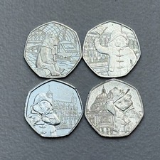 Circulated 50p Bundle: Job Lot of all 4x Paddington Fifty Pence Coin designs