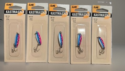 Lot Of 5 - Acme SW-105 Kastmaster Spoon 1/8 oz 3.5 g  Trout Lures Multicolored