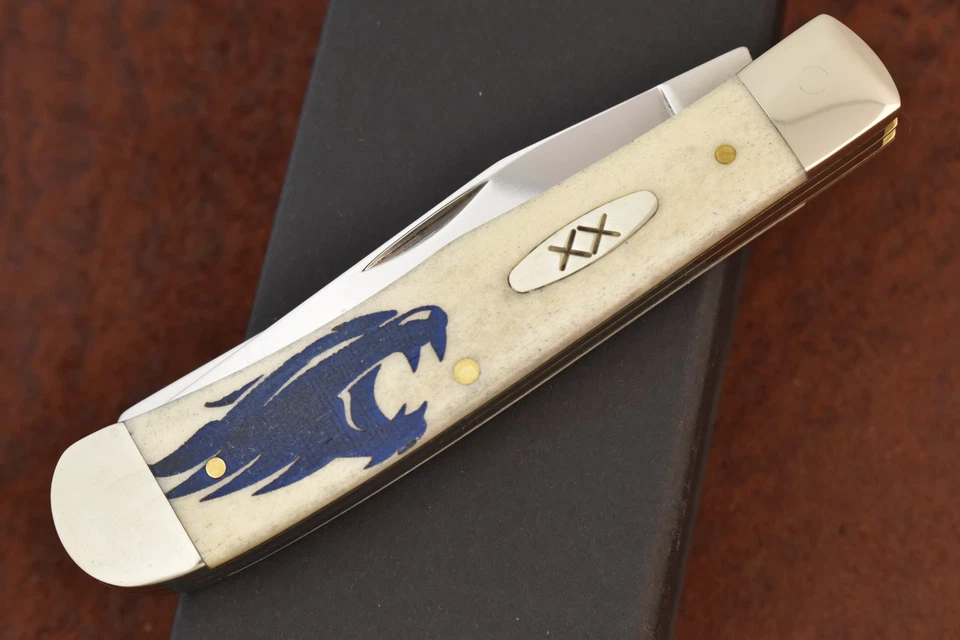 CASE XX USA CUSTOM KENTUCKY WILDCATS UK BONE TRAPPER KNIFE NICE 2024 6254 (26675 - Image 2 of 4