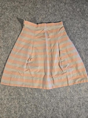 Anthropologie Calter Sweet Life Striped Pleated Skirt Preppy
