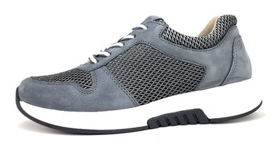 Gabor Comfort Rollingsoft Damenschuhe Schnürschuhe Sneaker Grau Freizeit