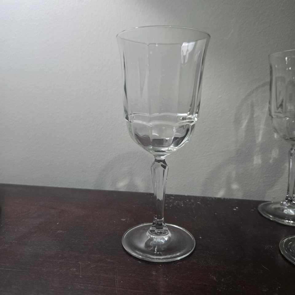 ВИНТАЖНЫЕ прозрачные аркадные бенгальские винные кубки LUMINARC — НАБОР из 4–8 дюймов ВЫСОТОЙ - Изображение 3 из 4