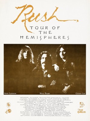 Rush 1978 Hemispheres Canadian Tour Framed Concert Poster