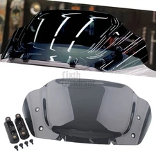 10" Windshield Smoke WindShield+Bracket For Harley Touring Street Glide 2023-up