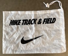 Nike Track  Field White/Black Drawstring Tote Shoe Bag Sack Backpack