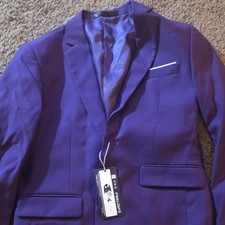      Men's Purple Tuxedo Suit Jacket XL 80 Polyester 20 Viscose New with Tags